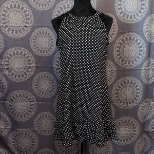 Petite Black & White Polka Dot Dress